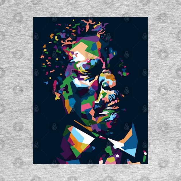 Abstract geometric king of blues in WPAP by smd90